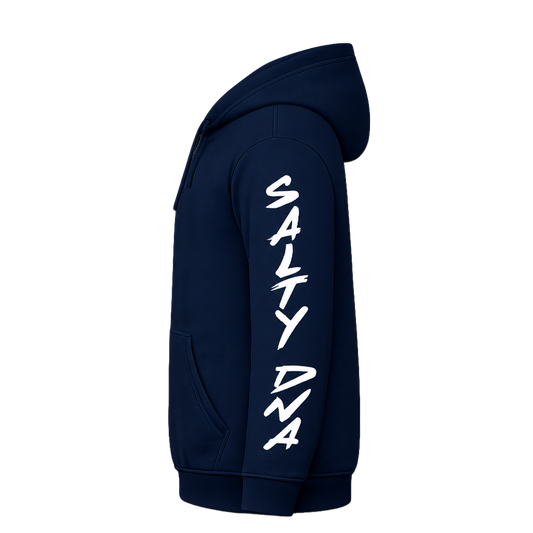 Salty DNA Originals Summer Hoodie - Navy/White Lettered Sleeve