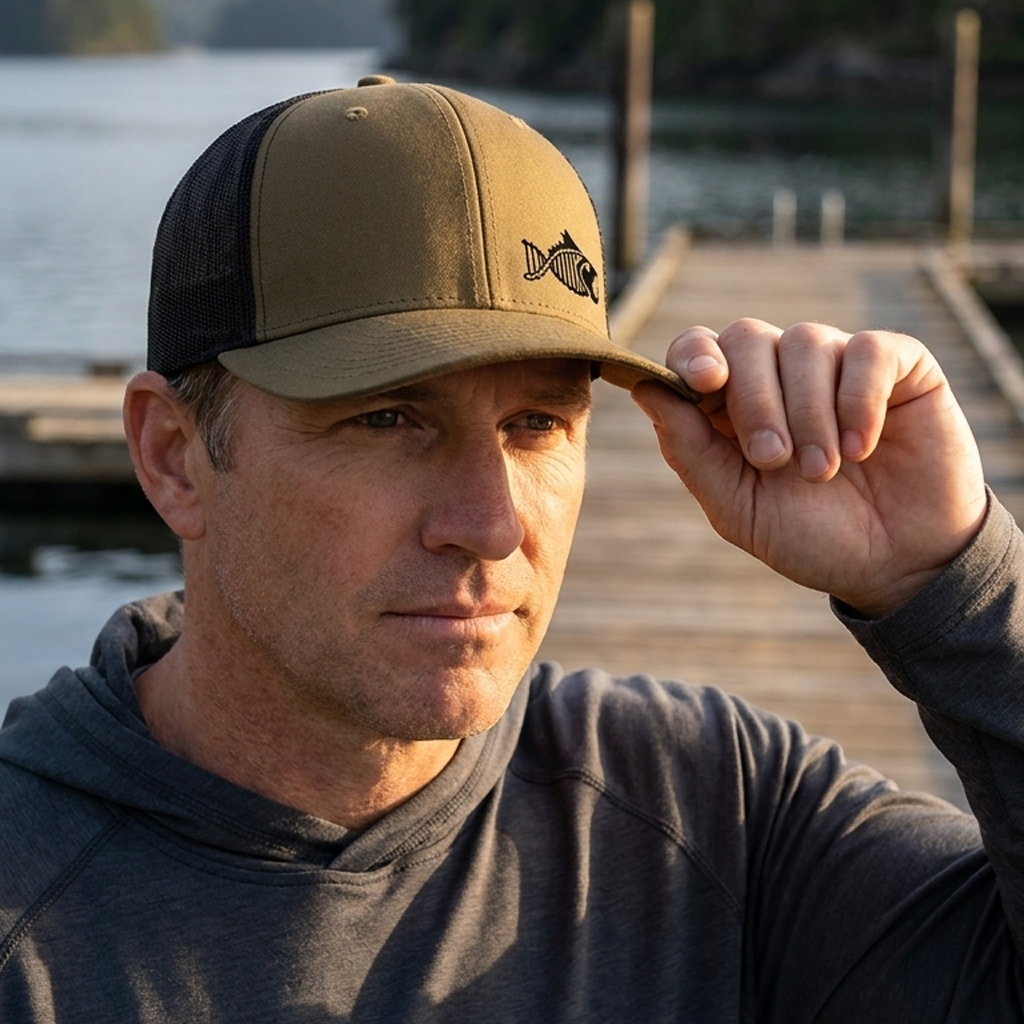 Salty DNA Mesh Snapback Flexfit 110 – Coyote Brown/ Black with Black Logo
