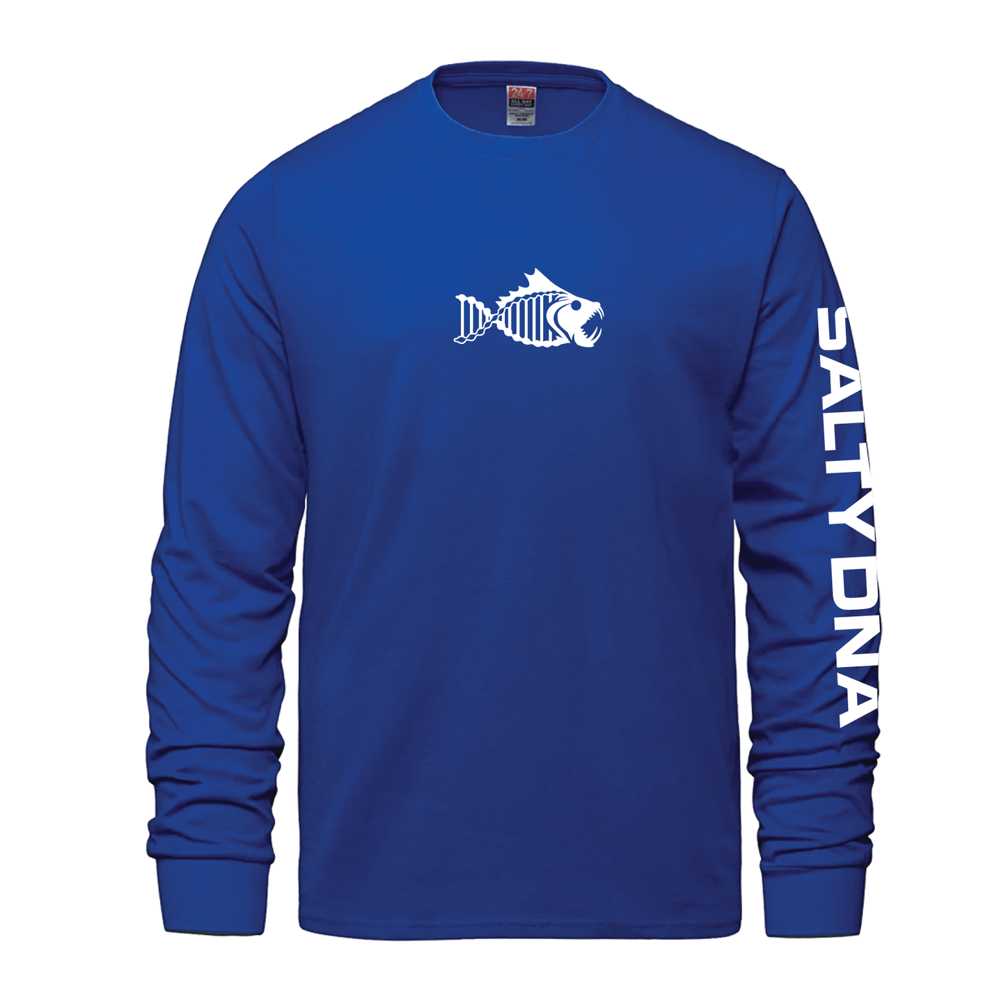 Salty DNA Originals Lettered Long-Sleeve Shirt - Royal Blue