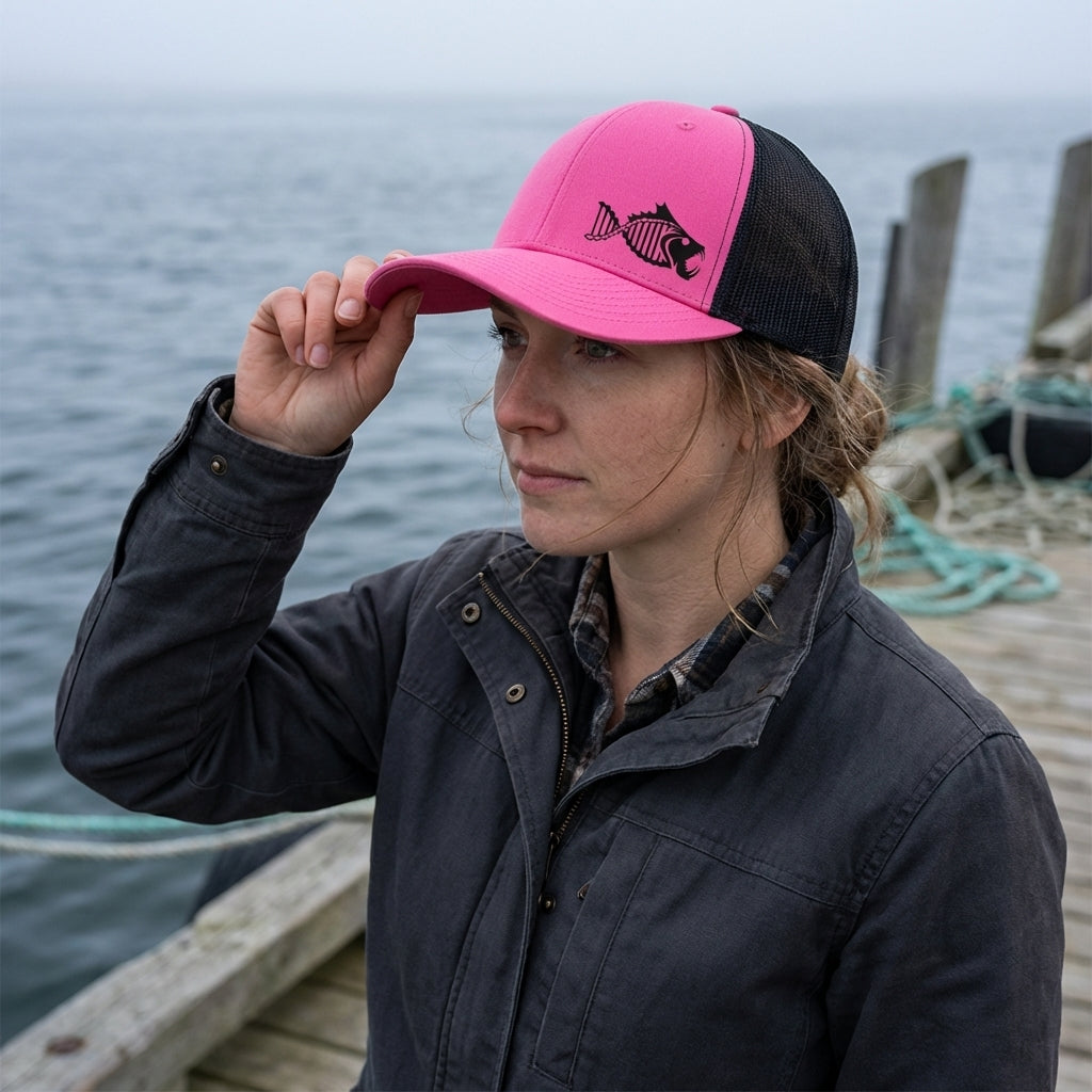 Salty DNA Mesh Snapback – Hot Pink & Black