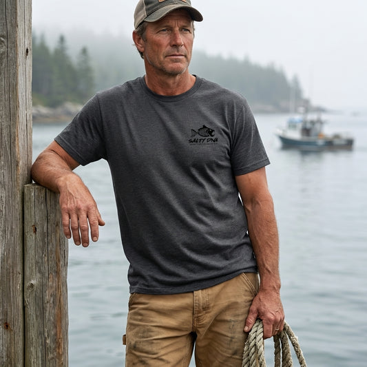 Salty DNA Originals T-Shirt - Heather Charcoal