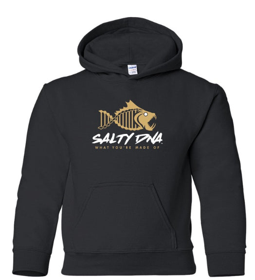 Salty DNA Originals Youth Hoodie – Black & Gold