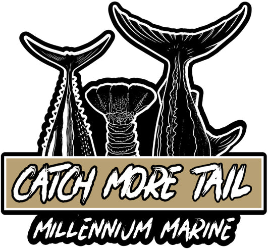 Catch More Tail Fish Sticker (3 tails)