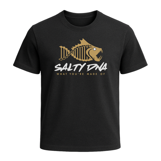 Salty DNA Originals Youth T-Shirt -  Black & Gold