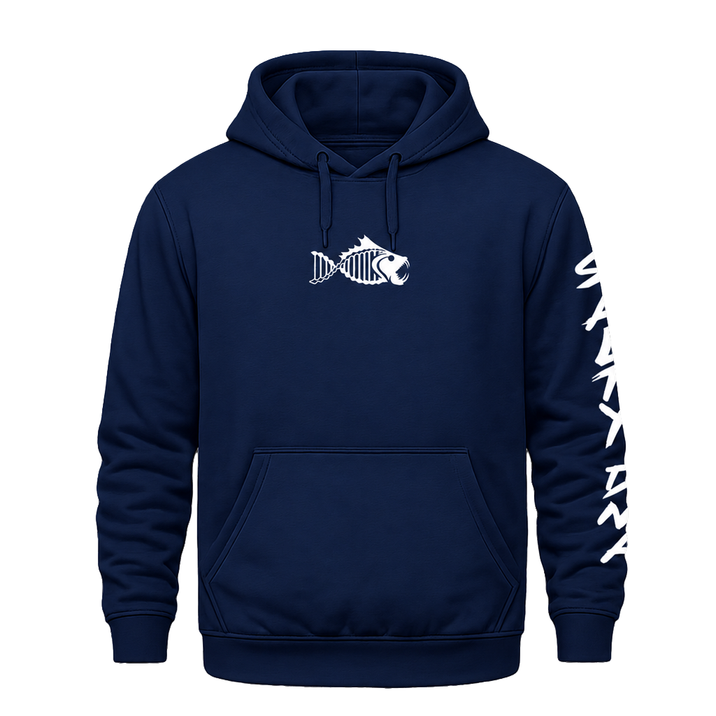 Salty DNA Originals Summer Hoodie - Navy/White Lettered Sleeve
