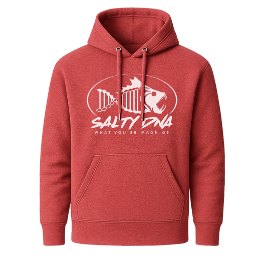 Salty DNA Originals Youth Hoodie - Heather Red & Heather Green