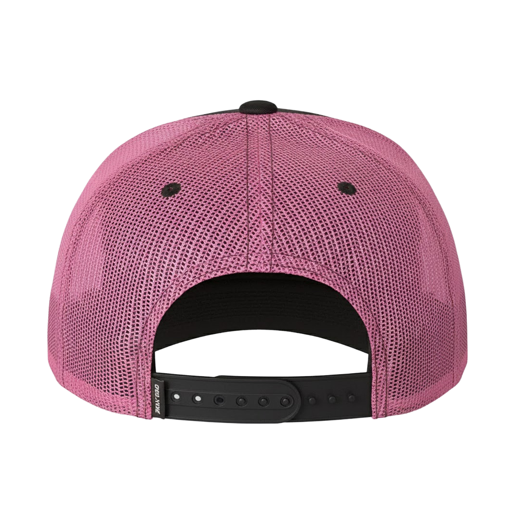 Salty DNA Mesh Snapback – Black & Hot Pink