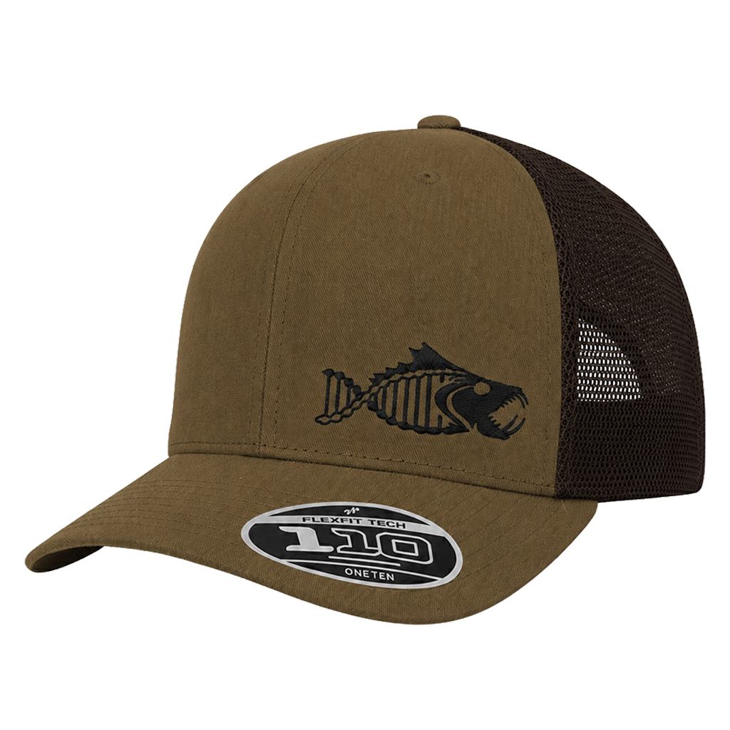 Salty DNA Mesh Snapback Flexfit 110 – Coyote Brown/ Black with Black Logo