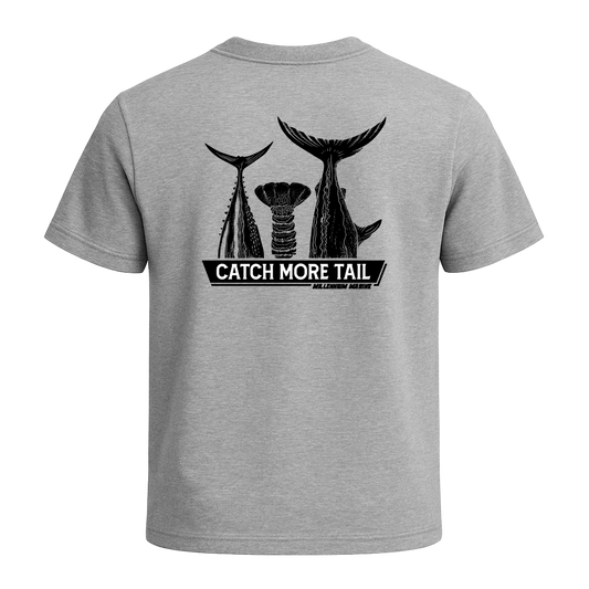 Catch More Tail Tee - Millennium Marine Grey
