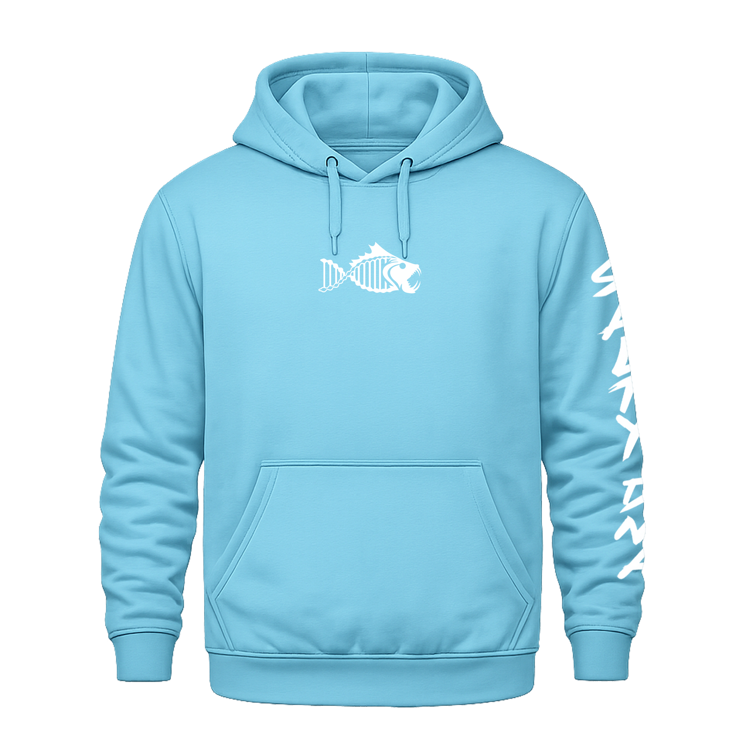 Salty DNA Originals Summer Hoodie - Light Blue/White Lettered Sleeve