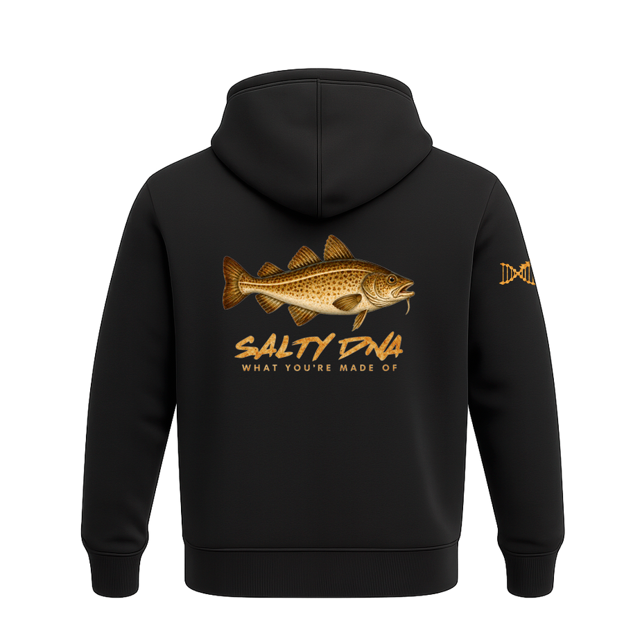 Salty Species Cod Hoodie back artwork