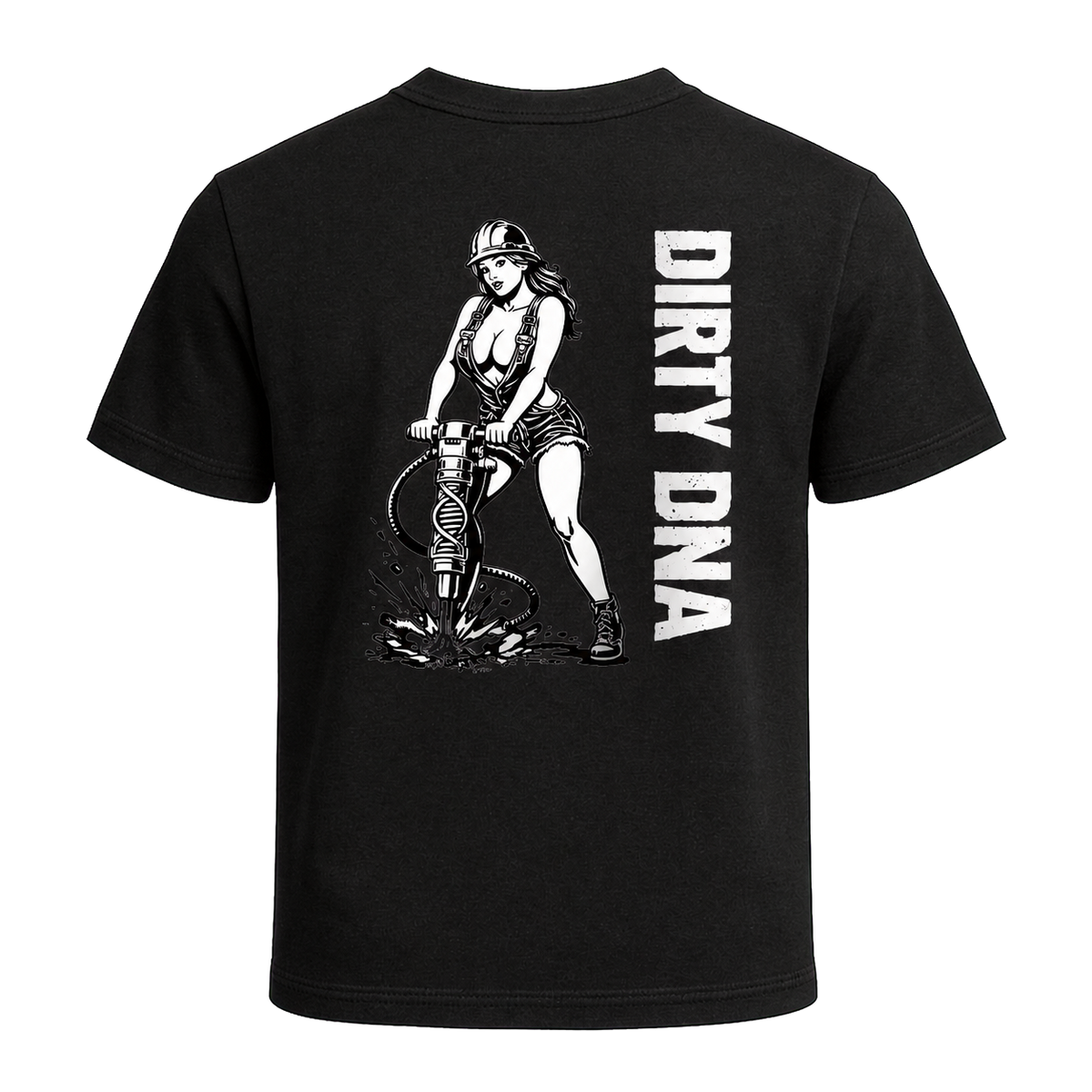 Dirty DNA Construction Girl T-Shirt, back view