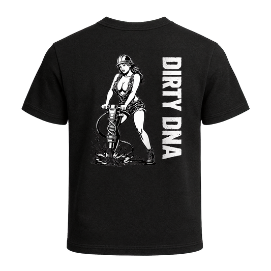 Dirty DNA Construction Girl T-Shirt, back view