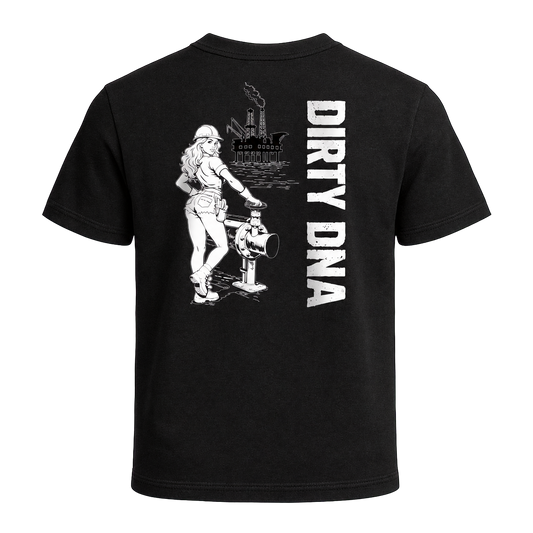 Dirty DNA Oil Rig Girl T-Shirt, back view