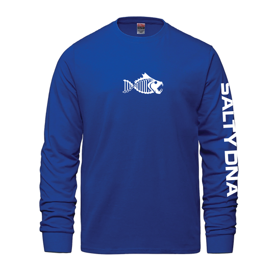 Salty DNA Originals Lettered Long-Sleeve Shirt - Royal Blue