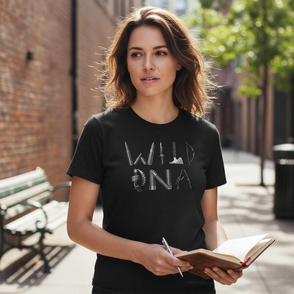 Model wearing the Wild DNA Originals T-Shirt outdoors