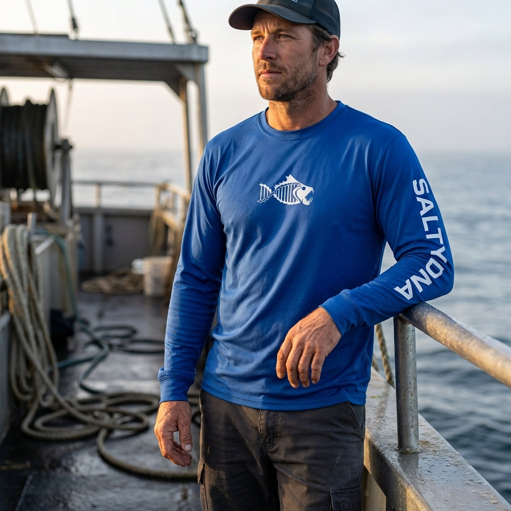 Salty DNA Originals Lettered Long-Sleeve Shirt