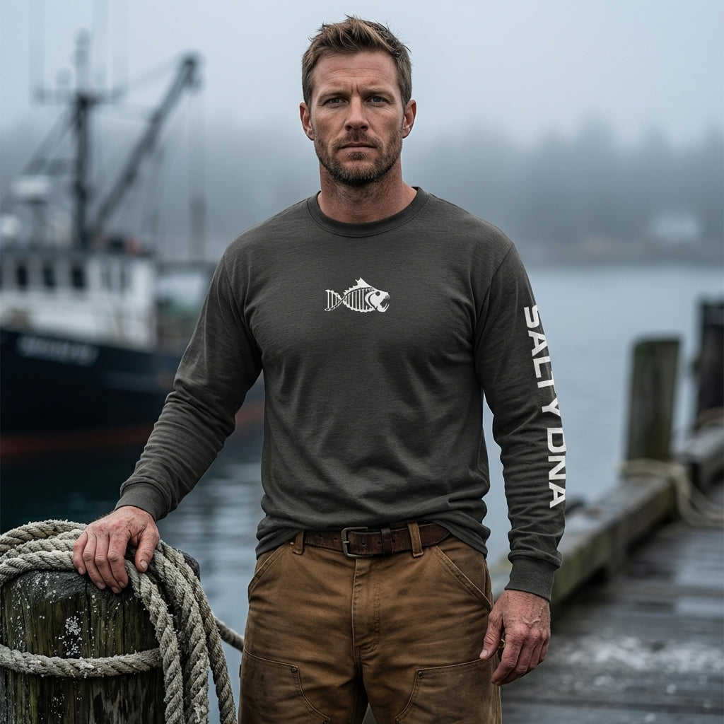 Salty DNA Originals Lettered Long-Sleeve Shirt