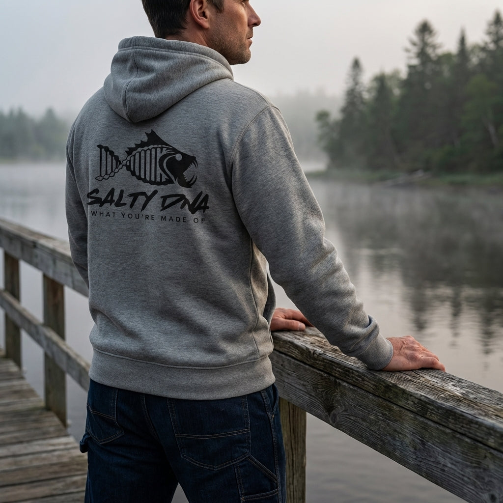 Salty DNA Originals Hoodie - Heather Charcoal