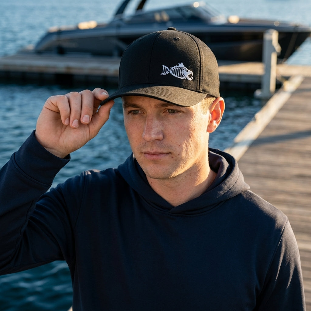 Salty DNA Originals Youth Flex Fit – Black & Gold / Black & White