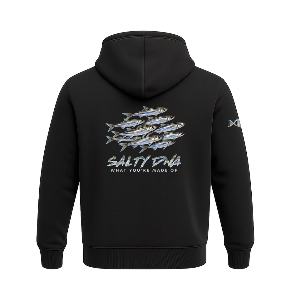 Salty Species Capelin Hoodie back artwork