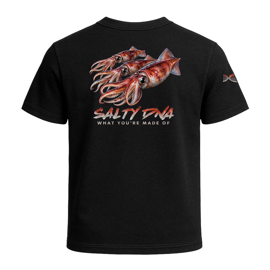 Salty Species Squid T-Shirt back artwork