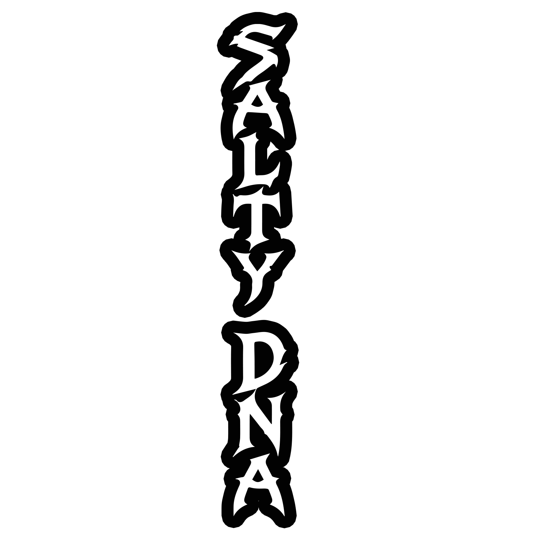 Salty DNA Letters Sticker artwork